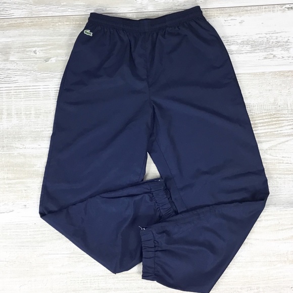 lacoste navy track pants
